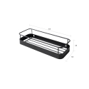 Estante de pared portaobjetos de metal negro mate Wenk Oferta
