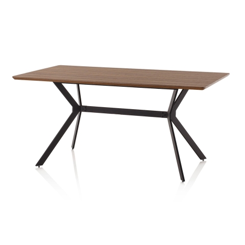 Mesa de comedor moderna 160x90cm de madera y metal industrial Monaco Promoción