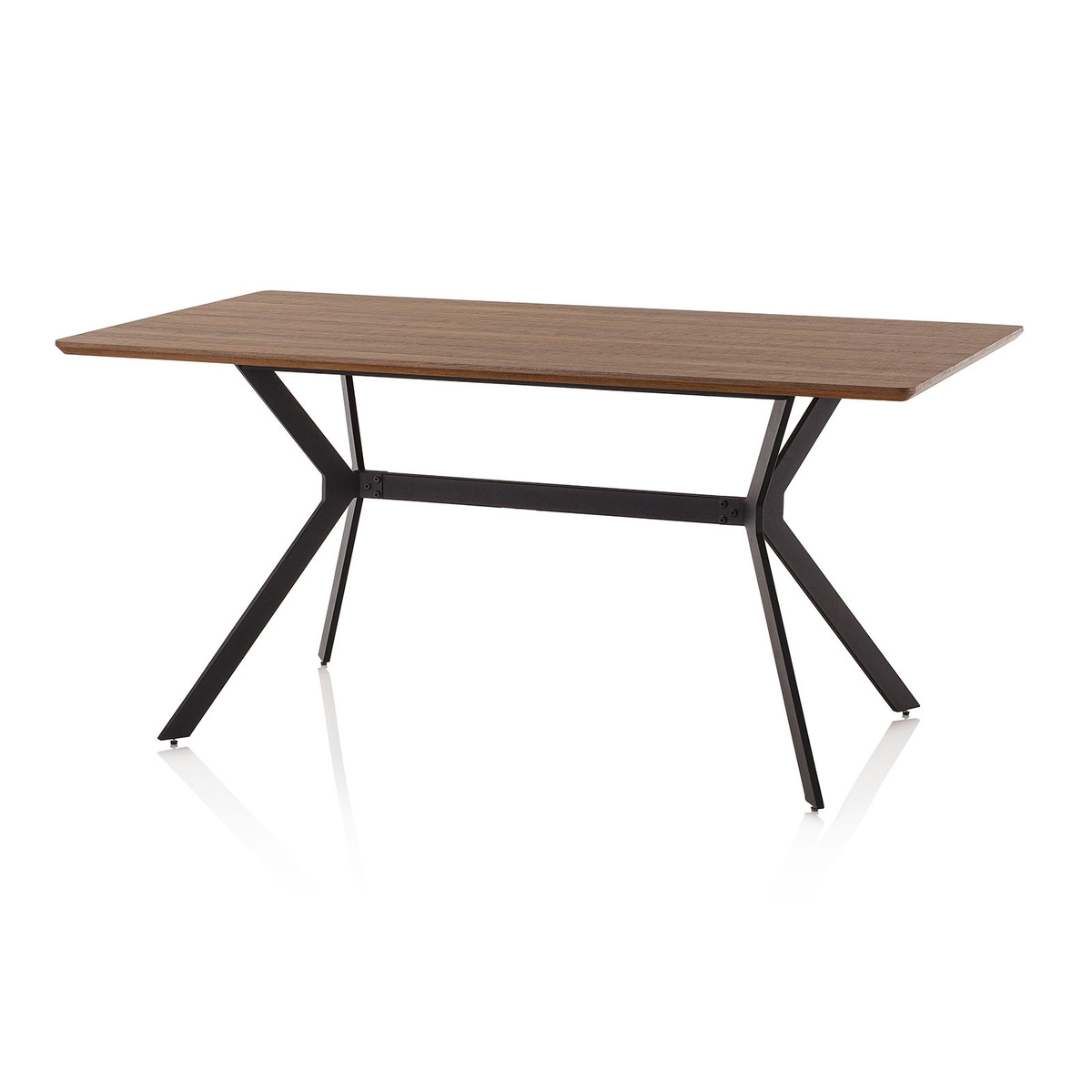 Mesa de comedor moderna 160x90cm de madera y metal industrial Monaco