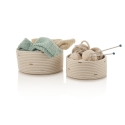 Set de 2 cestas organizadoras de algodón tejido Omar Rebajas
