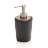 Juego de accesorios de baño en cerámica negra mate y madera de nogal Rodi Venta