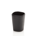 Juego de accesorios de baño en cerámica negra mate y madera de nogal Rodi Oferta