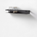 Estante de pared reversible de metal mate diseño moderno Ryo Oferta