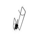 Soporte de baño WC para papel higiénico y escobillero de metal negro Seiki Oferta