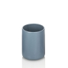 Set de accesorios de baño 4 piezas en cerámica mate azul Skylar Rebajas