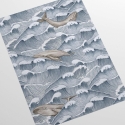 Papel pintado diseño marino para salón y dormitorio Olas y Ballenas Venta