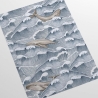 Papel pintado diseño marino para salón y dormitorio Olas y Ballenas Venta