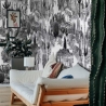 Papel tapiz autoadhesivo moderno blanco y negro para sala de estar Cactus Oferta