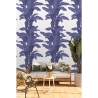 Papel tapiz floral para dormitorio y sala de estar Palmeras Blancas y Azules Oferta