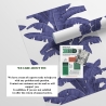 Papel tapiz floral para dormitorio y sala de estar Palmeras Blancas y Azules Stock