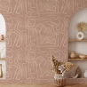 Papel pintado adhesivo diseño geométrico rosa y blanco Graffiti Venta