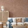 Papel pintado adhesivo diseño geométrico rosa y blanco Graffiti Descueto