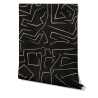 Papel pintado moderno artístico diseño geométrico negro dorado Graffiti Modelo