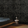 Papel pintado moderno artístico diseño geométrico negro dorado Graffiti Venta