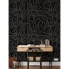 Papel pintado moderno artístico diseño geométrico negro dorado Graffiti Elección