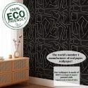 Papel pintado moderno artístico diseño geométrico negro dorado Graffiti Características