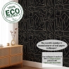 Papel pintado moderno artístico diseño geométrico negro dorado Graffiti Características