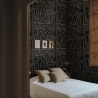 Papel pintado moderno artístico diseño geométrico negro dorado Graffiti Rebajas