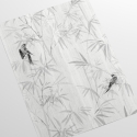 Papel pintado para salón cocina bosque japonés gris Japandi Descueto