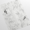 Papel pintado para salón cocina bosque japonés gris Japandi Descueto