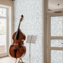 Papel pintado damasco blanco y azul para salón dormitorio Chic Catálogo
