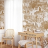 Papel pintado adhesivo floral beige para sala de estar Cactus nel Deserto Catálogo