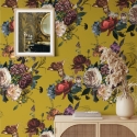 Papel pintado adhesivo vintage con flores para salón Rinascimento Oferta