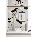 Papel pintado elegante y moderno para sala de estar y habitación infantil Aironi Grigi Stock