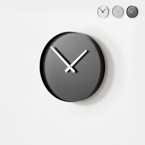 Reloj de pared redondo 25cm de metal diseño moderno Tokei Promoción