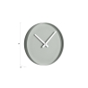 Reloj de pared redondo 25cm de metal diseño moderno Tokei Stock