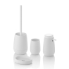 Juego de baño dispensador vaso jabonera y portacepillo Trendy Catálogo