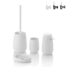 Juego de baño dispensador vaso jabonera y portacepillo Trendy Promoción