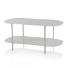 Mesa de centro de diseño moderno en metal con estante Vitko Oferta