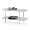 Mesa de centro de diseño moderno en metal con estante Vitko Venta