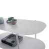 Mesa de centro de diseño moderno en metal con estante Vitko Rebajas