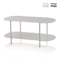 Mesa de centro de diseño moderno en metal con estante Vitko Promoción