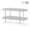 Mesa de centro de diseño moderno en metal con estante Vitko Promoción