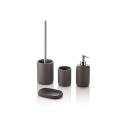 Set de accesorios de baño dispensador vaso jabonera portaescobillas gris Zara Promoción