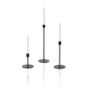 Set de 3 portavelas de metal negro estilo minimalista Zen Venta