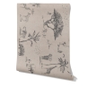 Papel pintado vintage animales jungla beige para cabecero de cama Safari Oferta