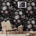Papel tapiz floral para dormitorio estilo shabby chic floral oscuro Venta