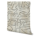 Papel pintado blanco moderno diseño artístico Graffiti Rayas Negras Elección