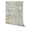 Papel pintado blanco moderno diseño artístico Graffiti Rayas Negras Elección