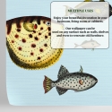 Papel pintado mar azul para sala de estar pasillo Peces Tropicales Elección