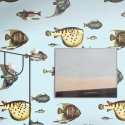 Papel pintado mar azul para sala de estar pasillo Peces Tropicales Catálogo