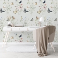 Papel pintado naturaleza floral para habitación infantil y sala de estar Mariposas Promoción