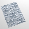 Papel tapiz adhesivo vintage artístico con ondas blancas y azul marino Catálogo
