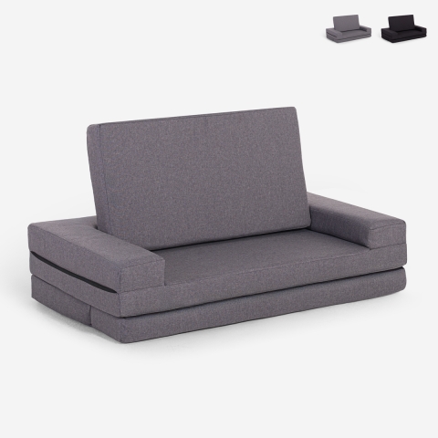 Sofá cama de 2 plazas modular plegable compacto de tela Miranda Promoción
