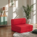 Sillón cama plegable compacto 2 en 1 de tela Betty Rebajas