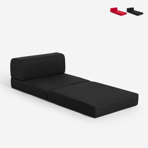 Sillón cama plegable compacto 2 en 1 de tela Betty Promoción